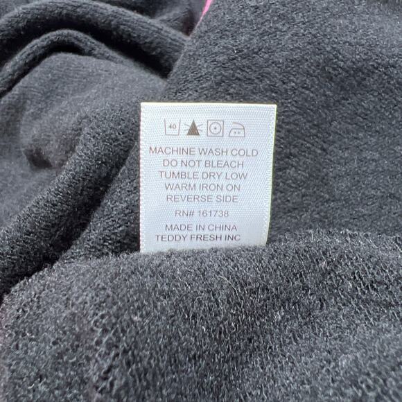 Teddy Fresh Frenemies Limited Edition Hoodie SIZE L Black Pink Split Colorblock - Picture 15 of 15